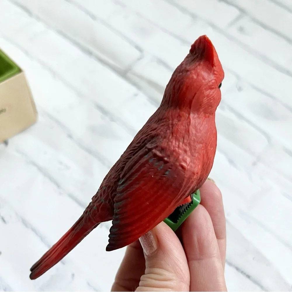 Vtg 1978 Hallmark Cardinal Bird Tree Trimmer Ornament Clip-On MIB Rare